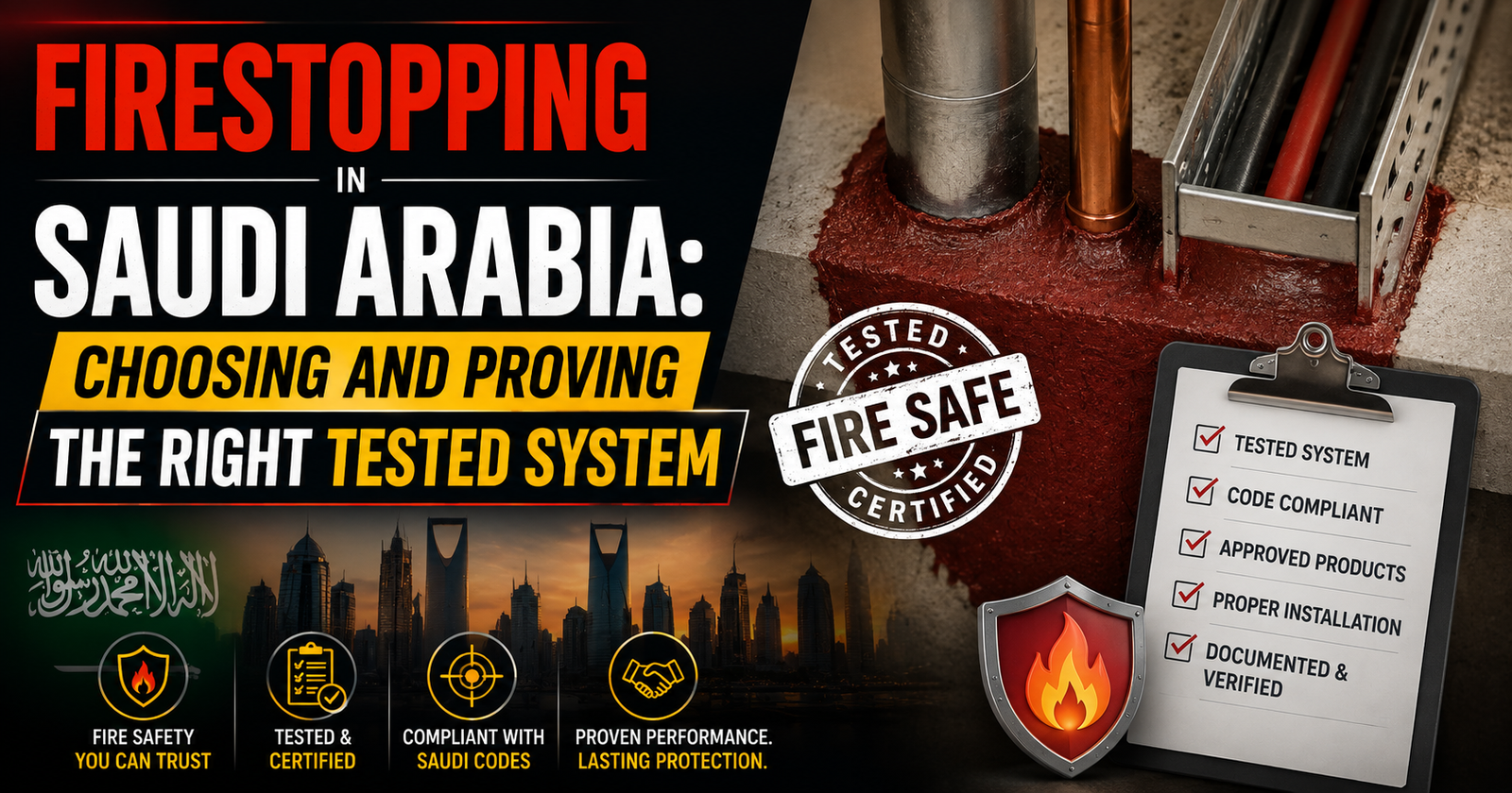 Firestopping in Saudi Arabia – Tested Firestop System for Fire Safety
