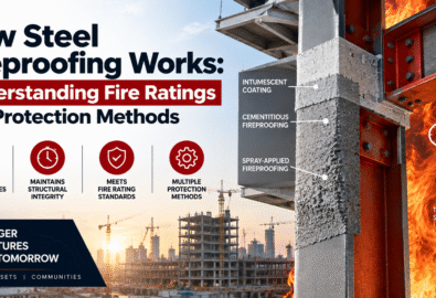 How steel fireproofing works with fire ratings and protection methods